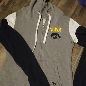 Pink Victoria's Secret Iowa Hawkeyes XS zip hoodie